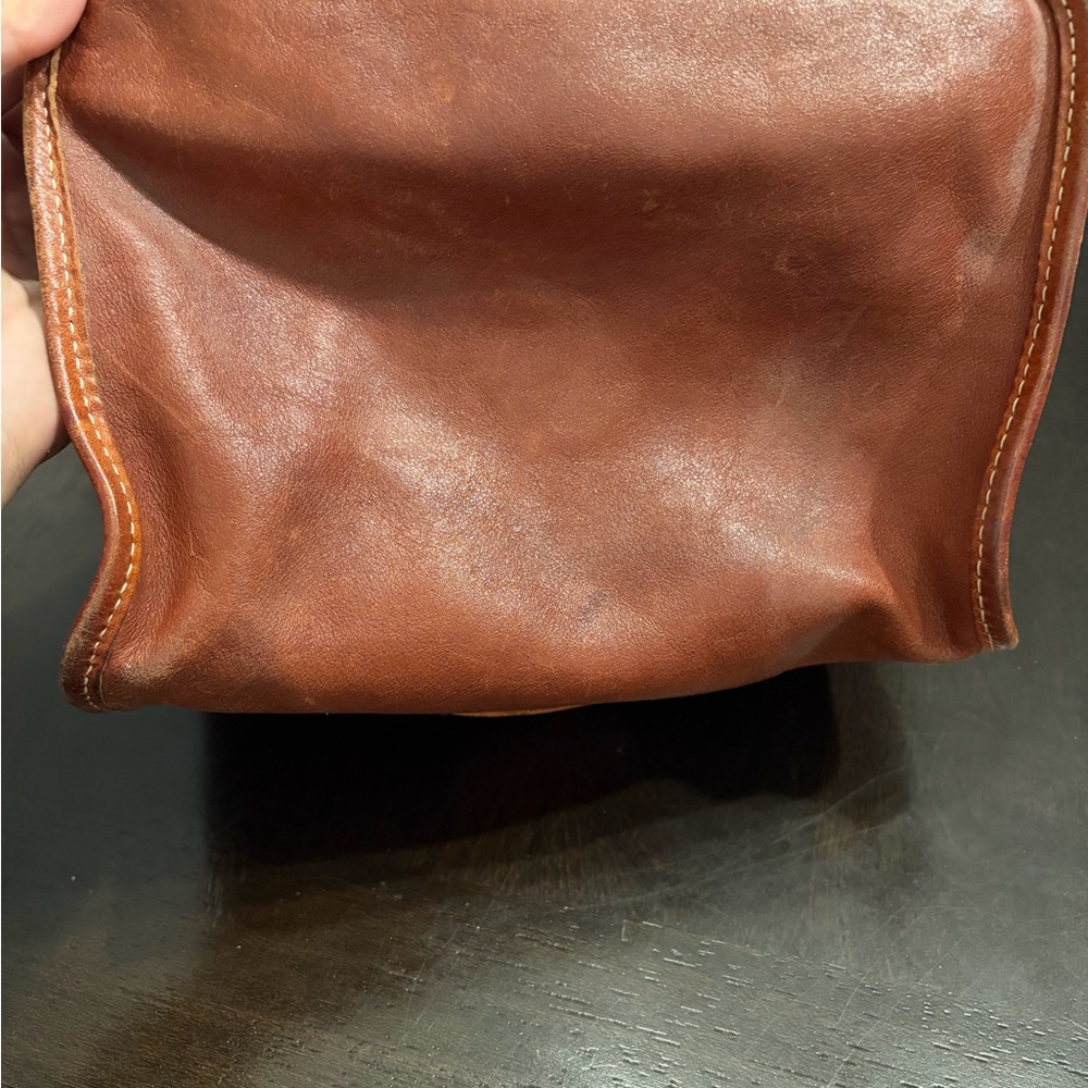 Moschino Camel Leather Crossbody Backpack - Picture 14 of 14